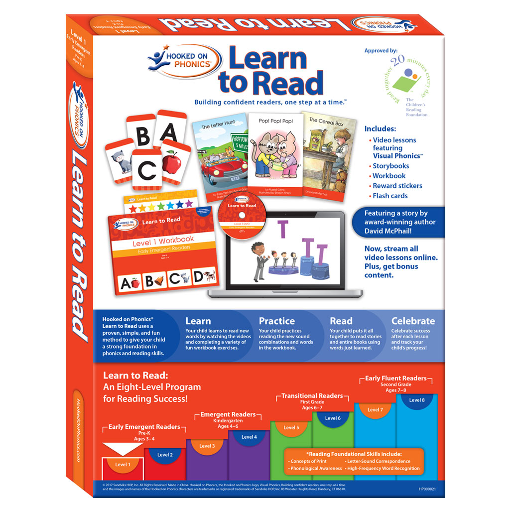 Hooked on phonics kindergarten level 1